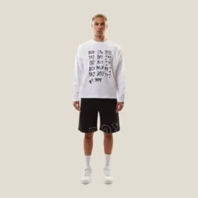 Boy Repeat Long Sleeve Graphic Top