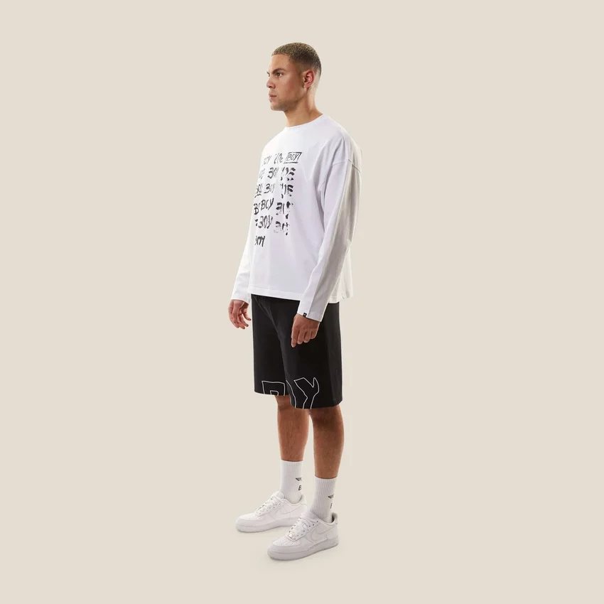 Boy Repeat Long Sleeve Graphic Top