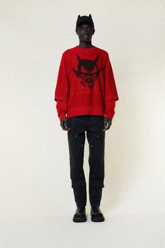 Cheeky Devil Double Sleeve Jumper