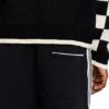 Chequered Sleeve Knit