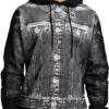 Denim Graphic Hoodie