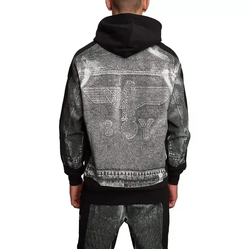 Denim Graphic Hoodie