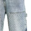 Laser Distressed Denim Trousers