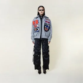 Moto Sticker Bomber Varsity Jacket