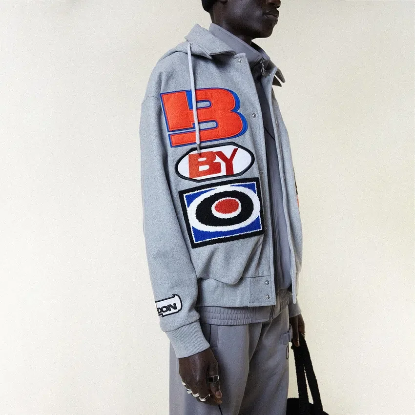 Moto Sticker Bomber Varsity Jacket