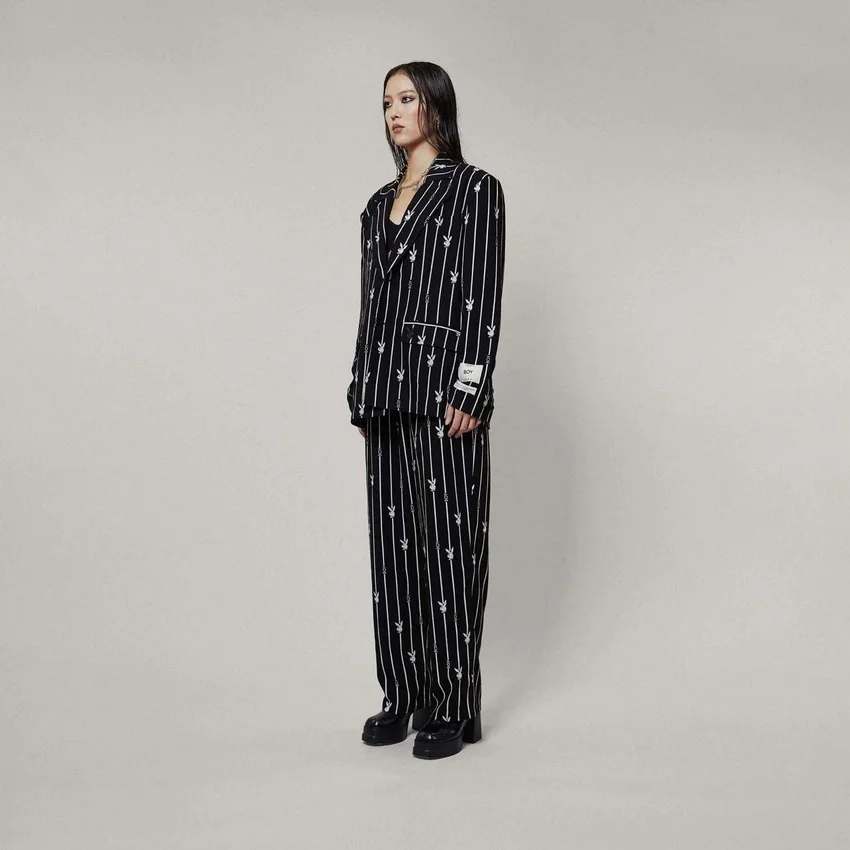 Playboy X Boy Bunny Pinstripe Blazer