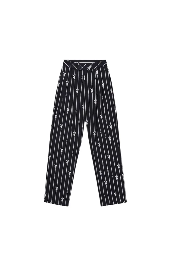 Playboy X Boy Bunny Pinstripe Trousers