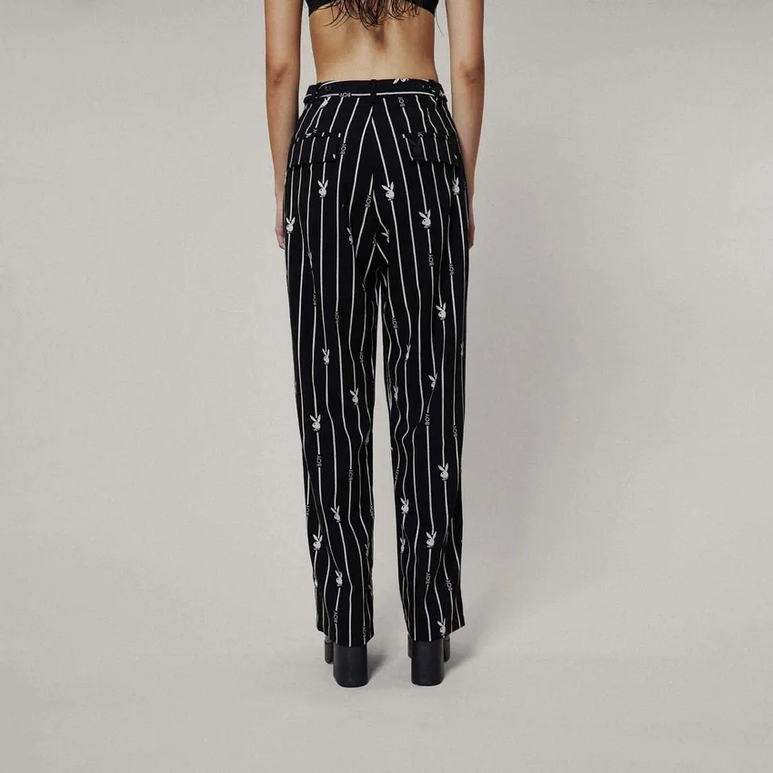 Playboy X Boy Bunny Pinstripe Trousers