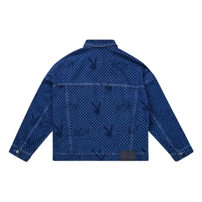Playboy X Boy Checkerboard Denim Jacket