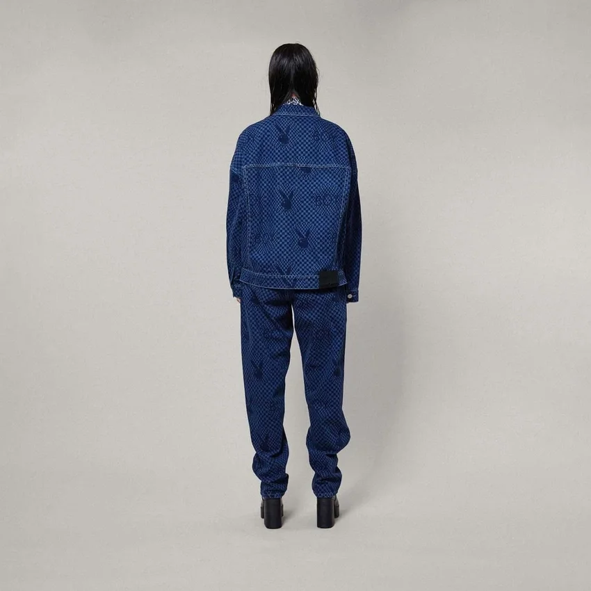 Playboy X Boy Checkerboard Denim Jacket