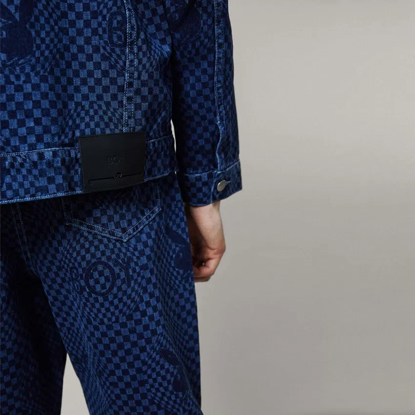 Playboy X Boy Checkerboard Denim Jacket