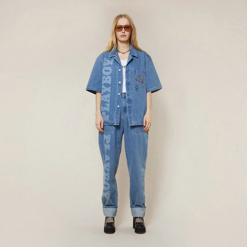 Playboy X Boy Jumbo Bunny Denim Shirt