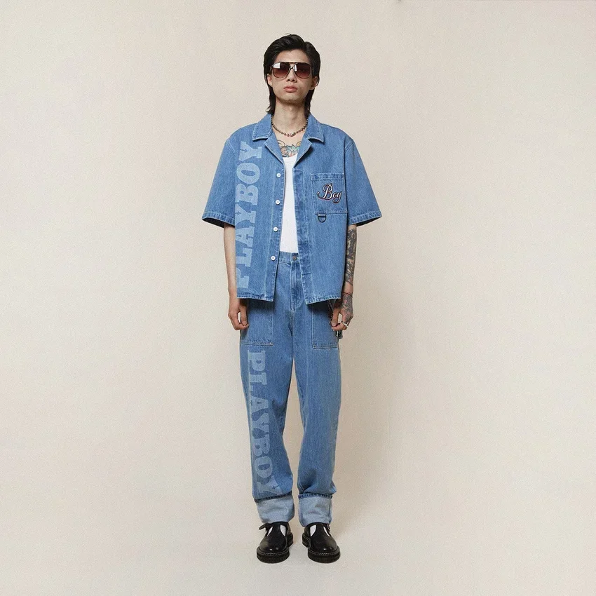 Playboy X Boy Jumbo Bunny Denim Shirt