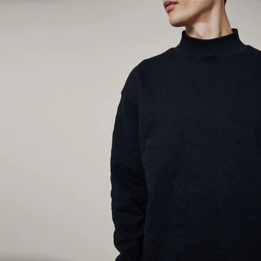 Playboy X Boy Quilted Mock Neck Sweatshirt