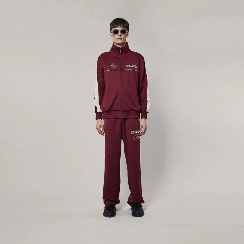 Playboy X Boy Wide Leg Nylon Track Pants