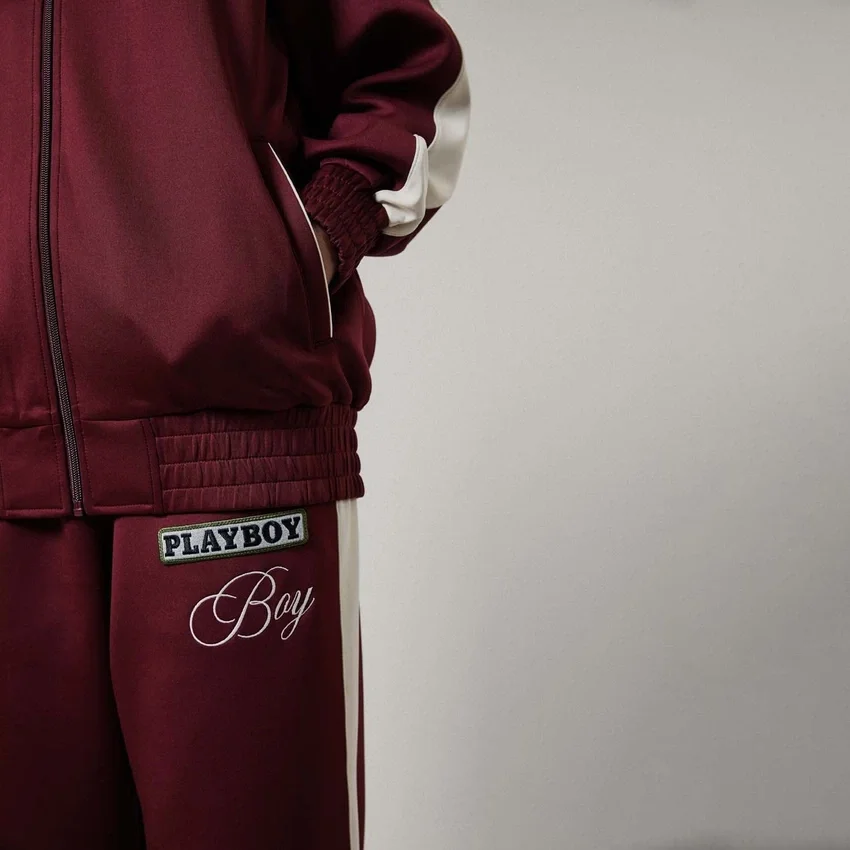 Playboy X Boy Wide Leg Nylon Track Pants