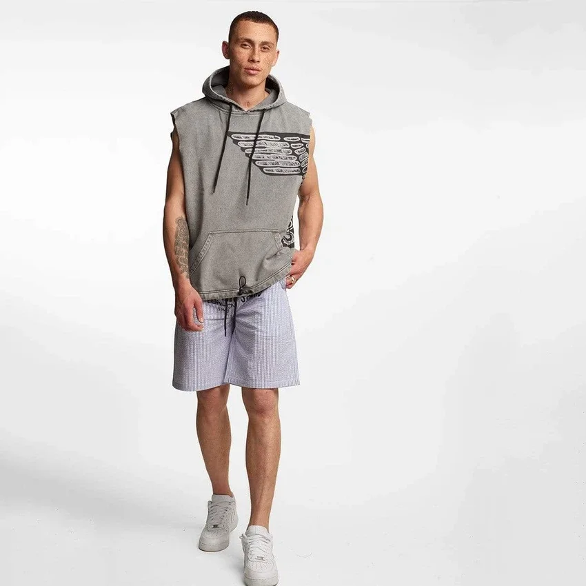 Stencil Short Sleeve Hood